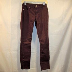 Maurices Womens Jeggings Jeans Size XS-R Straight Leg Casual Streetwear Purple